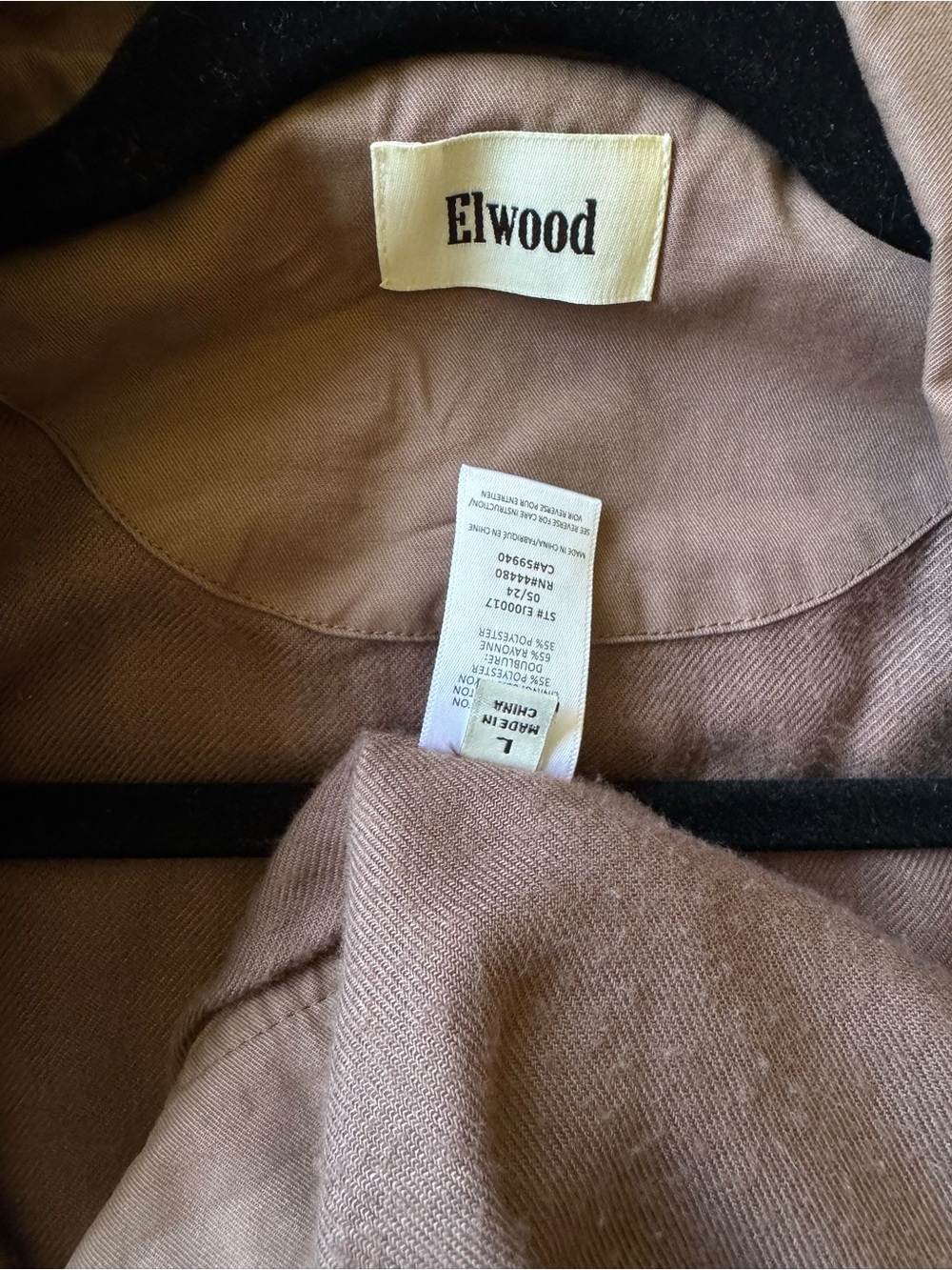 Elwood Men's Brown Lightweight Shirt Jacket with Yellow & Red Logo - Picture 5 of 6